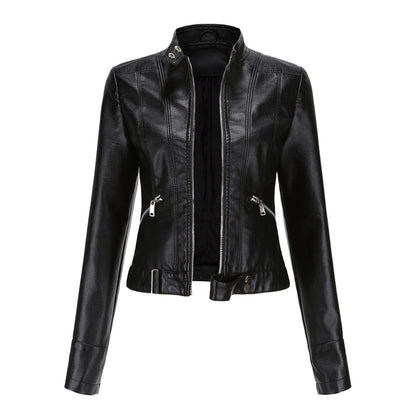 Blouson en cuir élégant pour femme classique