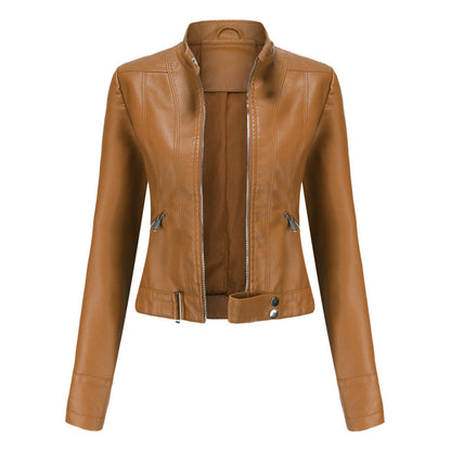 Blouson en cuir élégant pour femme classique