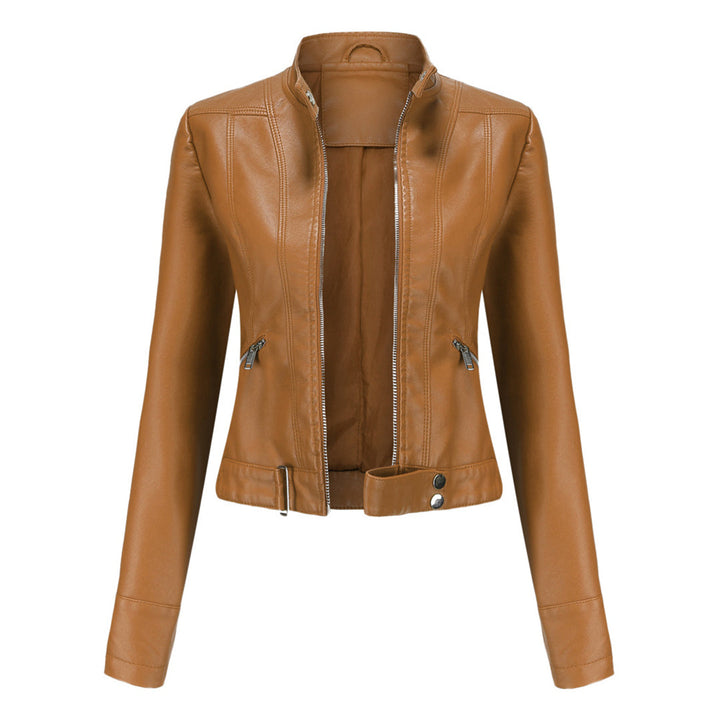 Blouson en cuir élégant pour femme classique