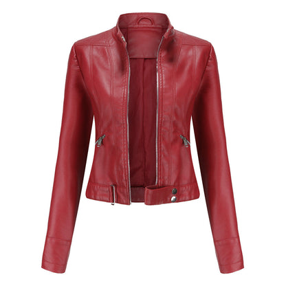 Blouson en cuir élégant pour femme classique