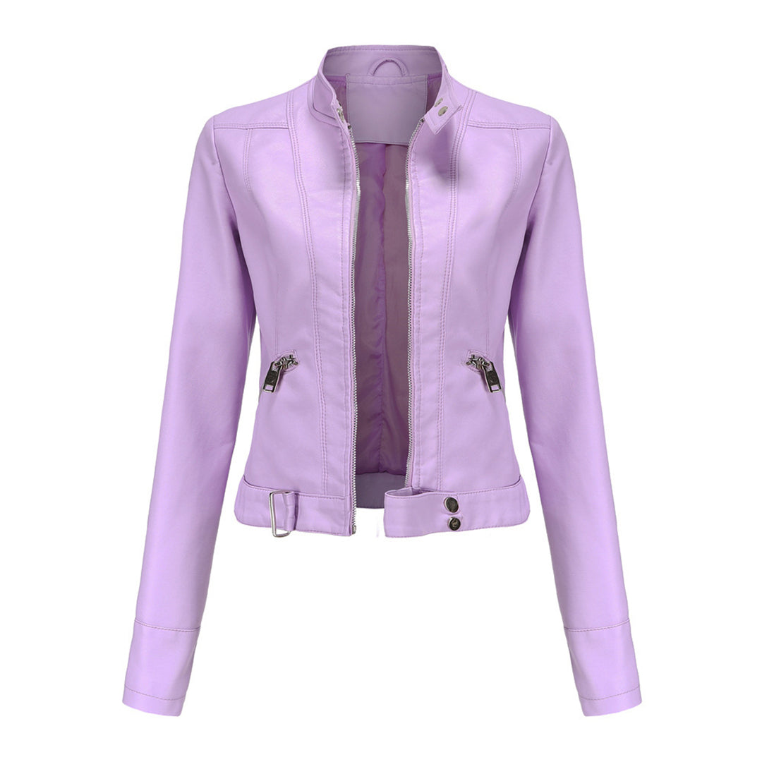 Blouson en cuir élégant pour femme classique