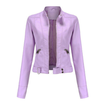 Blouson en cuir élégant pour femme classique