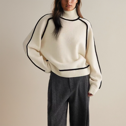 Elegante Damenrollkragen Pullover Modern - IdealeKleiden