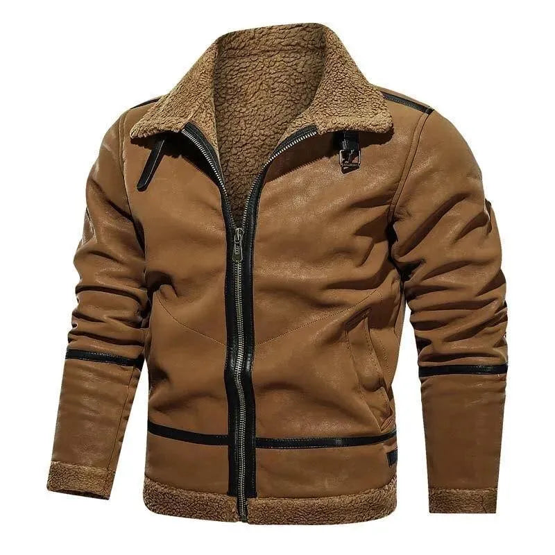 Blouson en daim pour homme, style suédois moderne
