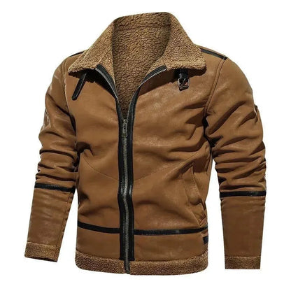 Blouson en daim pour homme, style suédois moderne