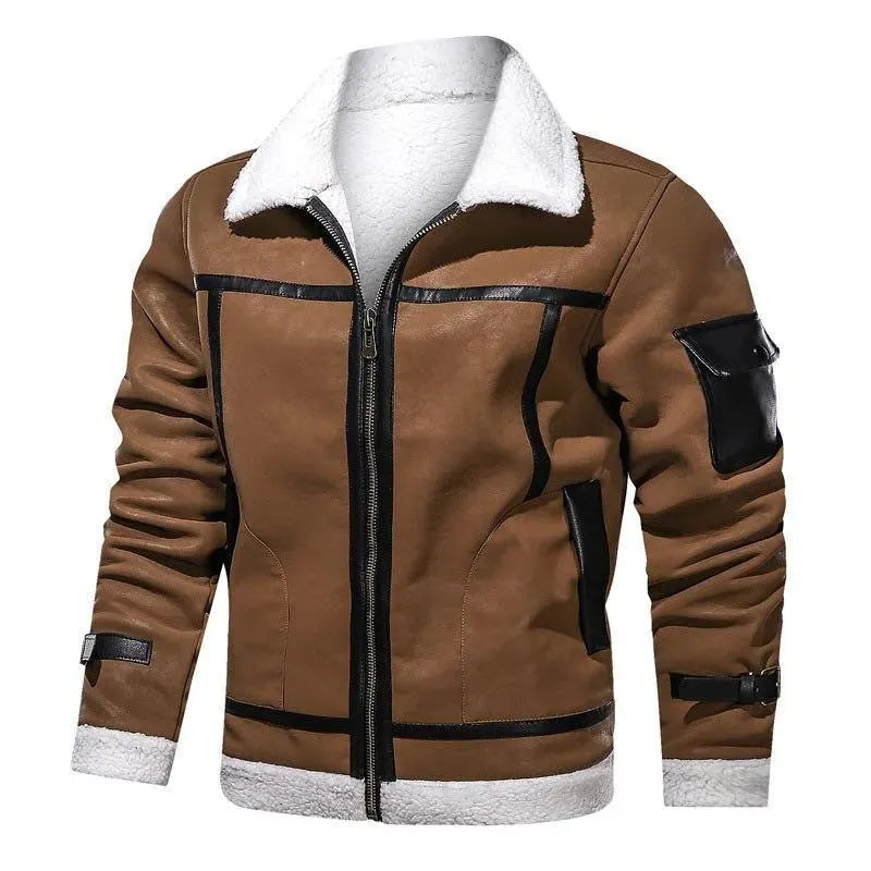 Blouson en daim pour homme, style suédois moderne