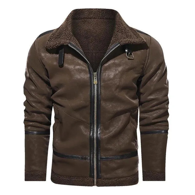Blouson en daim pour homme, style suédois moderne