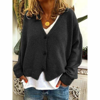 Cardigan confortable en mélange de laine aspect cachemire