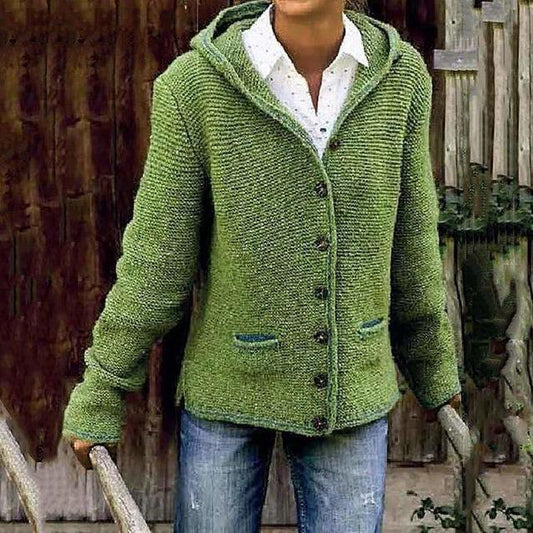 Stylische Winterstrickjacke Damen Modern - IdealeKleiden