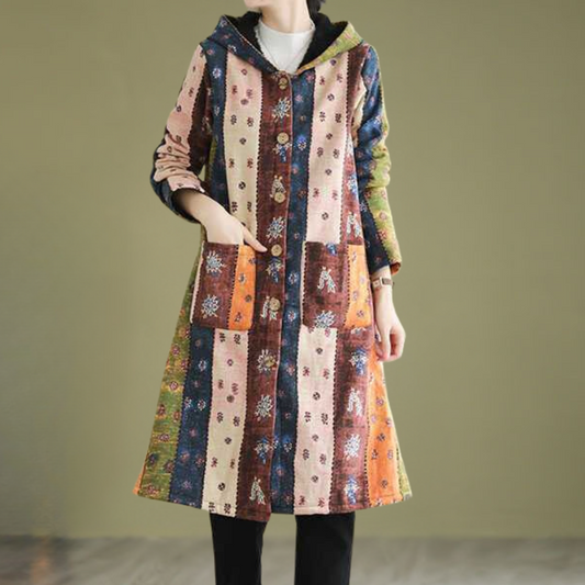 Herbstjacke Damen Kapuze Mittellang - IdealeKleiden
