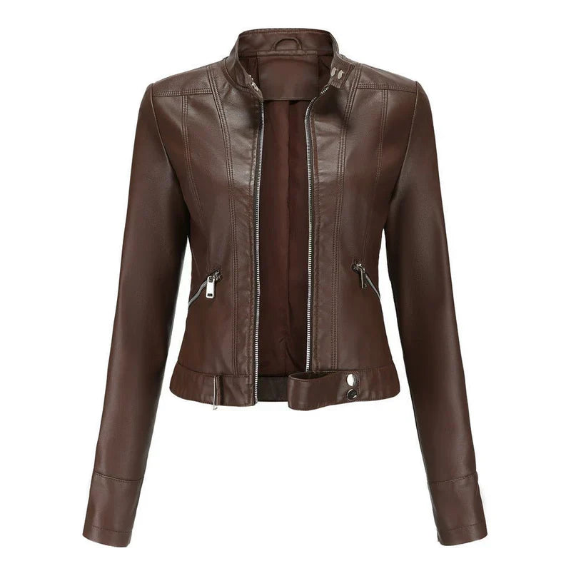 Manteau en cuir femme moderne, Blouson en cuir femme