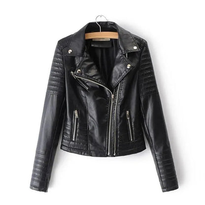 Blouson en cuir élégant pour femme, design tendance