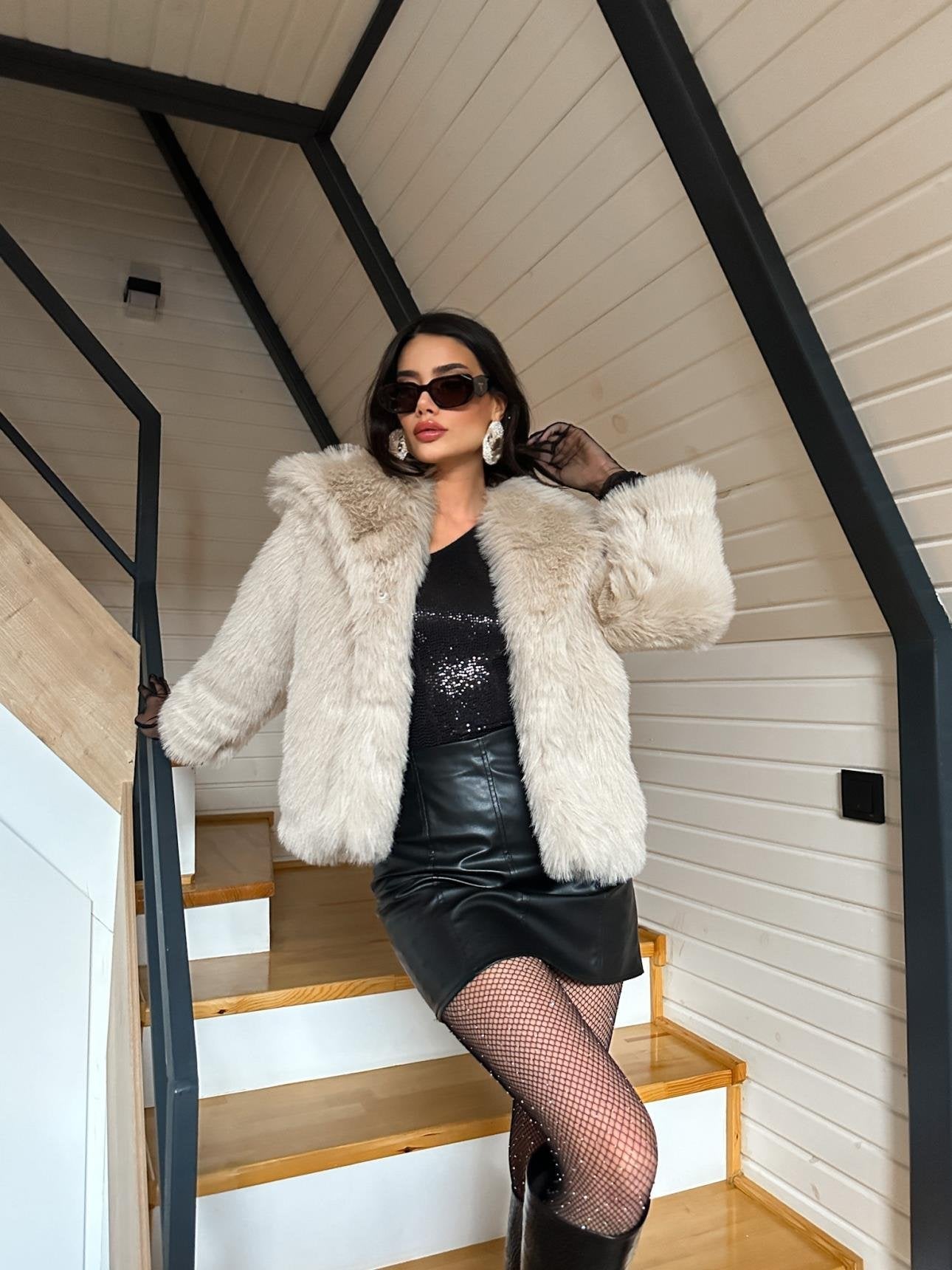 Veste tendance en fausse fourrure Élégante et chic