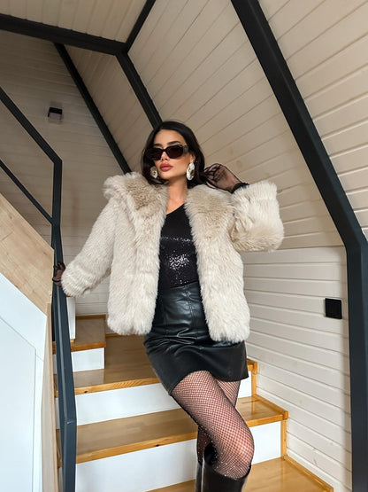 Veste tendance en fausse fourrure Élégante et chic
