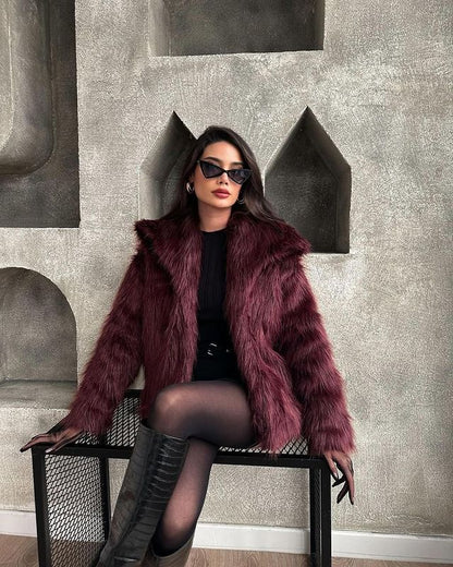 Veste tendance en fausse fourrure Élégante et chic