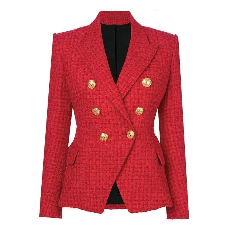 Blazer Rouge Femme Élégant Décontracté