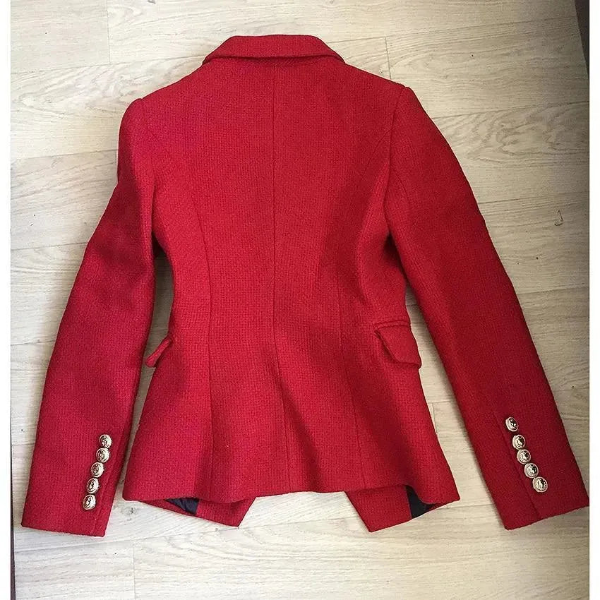 Roter Blazer Damen Elegant Lässig - IdealeKleiden