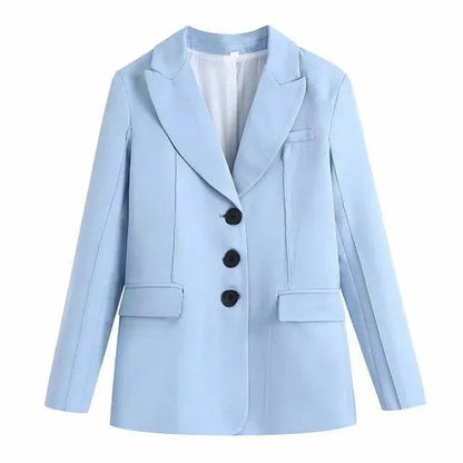 Élégant Blazer Décontracté Noir pour Femme