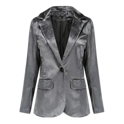 Blazer en velours élégant pour femme - Décontracté - Uni