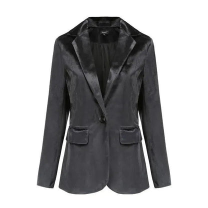 Blazer en velours élégant pour femme - Décontracté - Uni