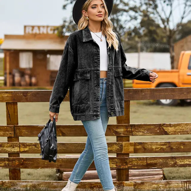 Veste en jean élégante tendance femme