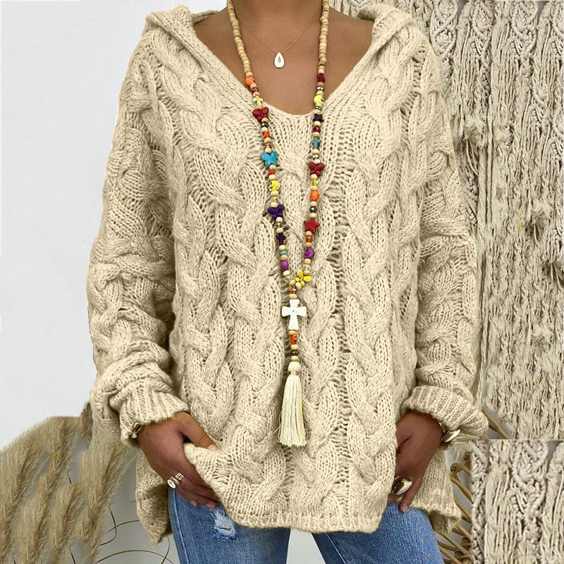 Pull en maille torsadée élégant et intemporel pour femme