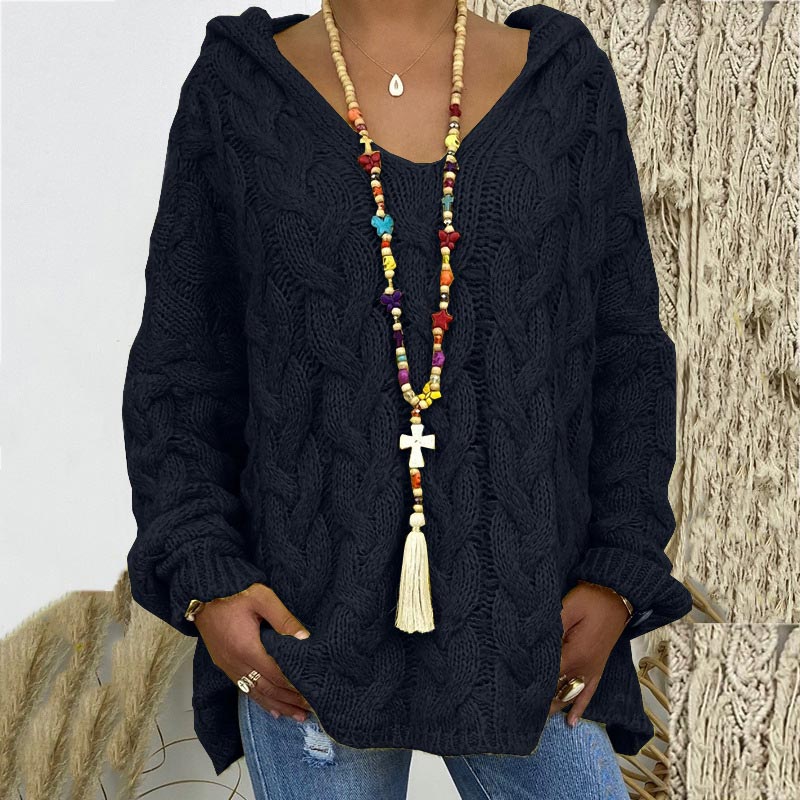 Pull en maille torsadée élégant et intemporel pour femme