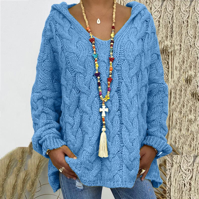 Pull en maille torsadée élégant et intemporel pour femme