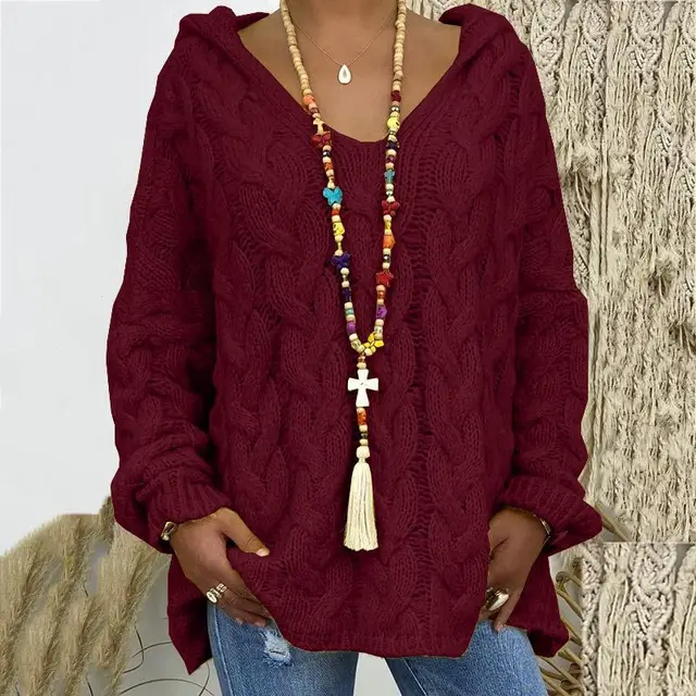 Pull en maille torsadée élégant et intemporel pour femme