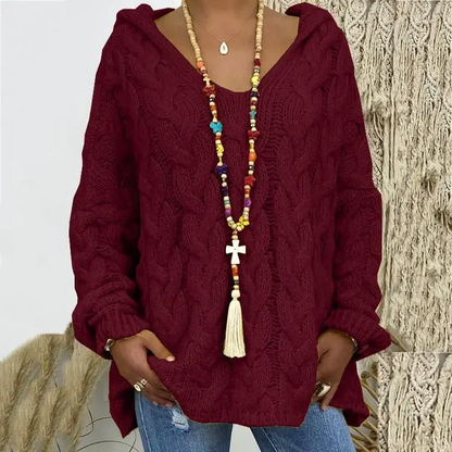 Pull en maille torsadée élégant et intemporel pour femme