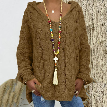 Pull en maille torsadée élégant et intemporel pour femme