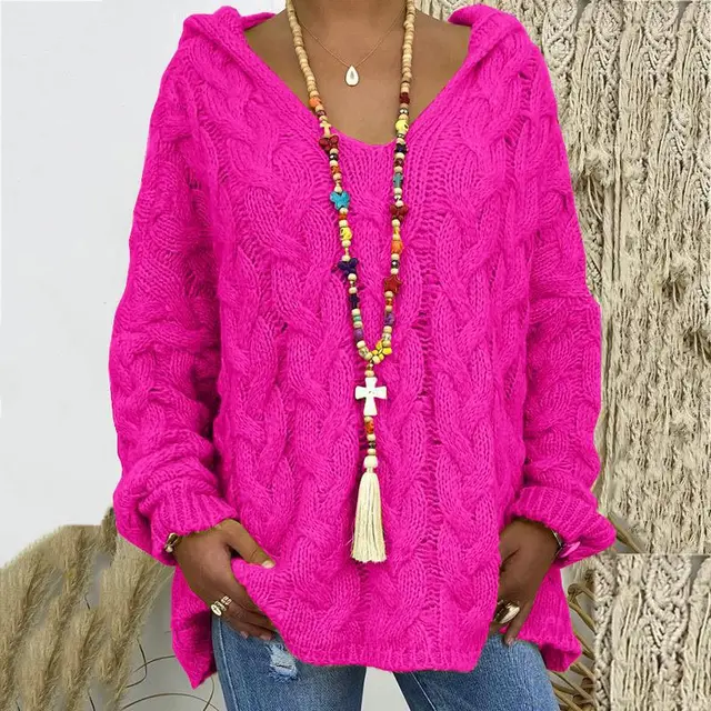 Pull en maille torsadée élégant et intemporel pour femme