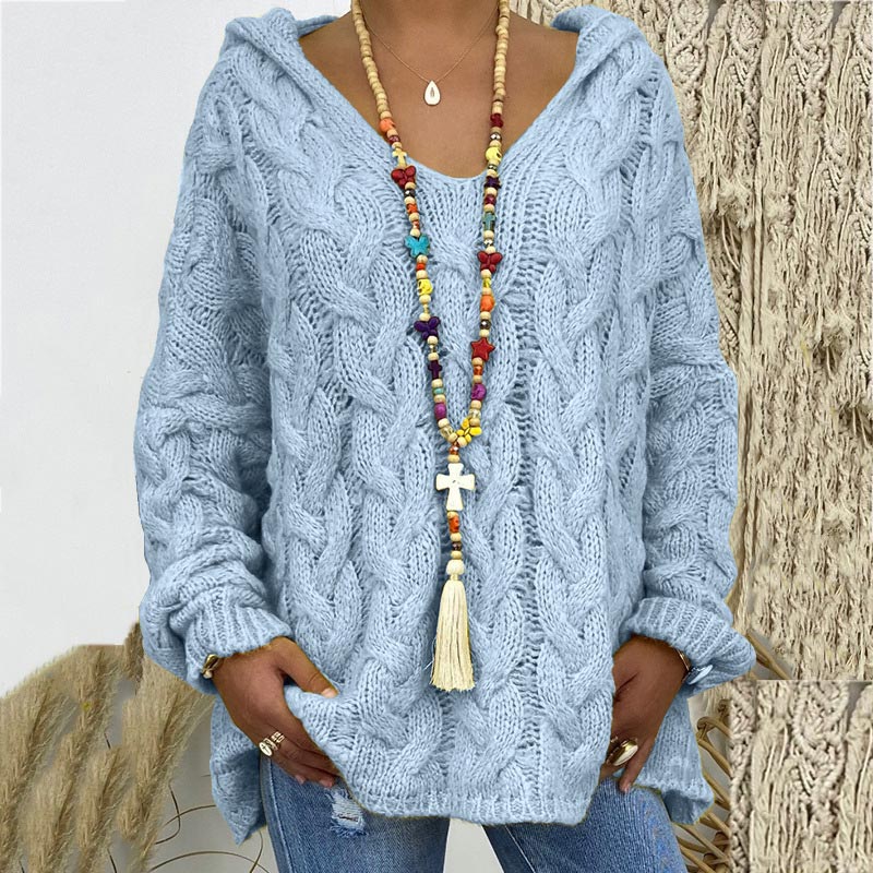Pull en maille torsadée élégant et intemporel pour femme