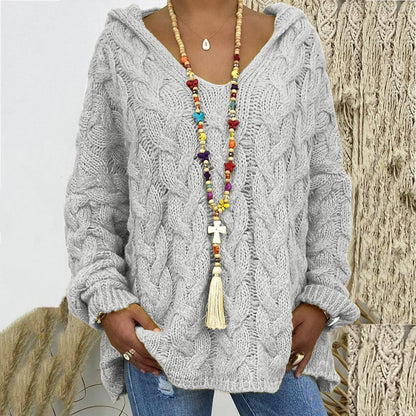 Pull en maille torsadée élégant et intemporel pour femme