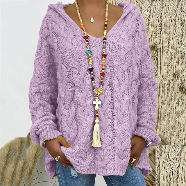 Pull en maille torsadée élégant et intemporel pour femme