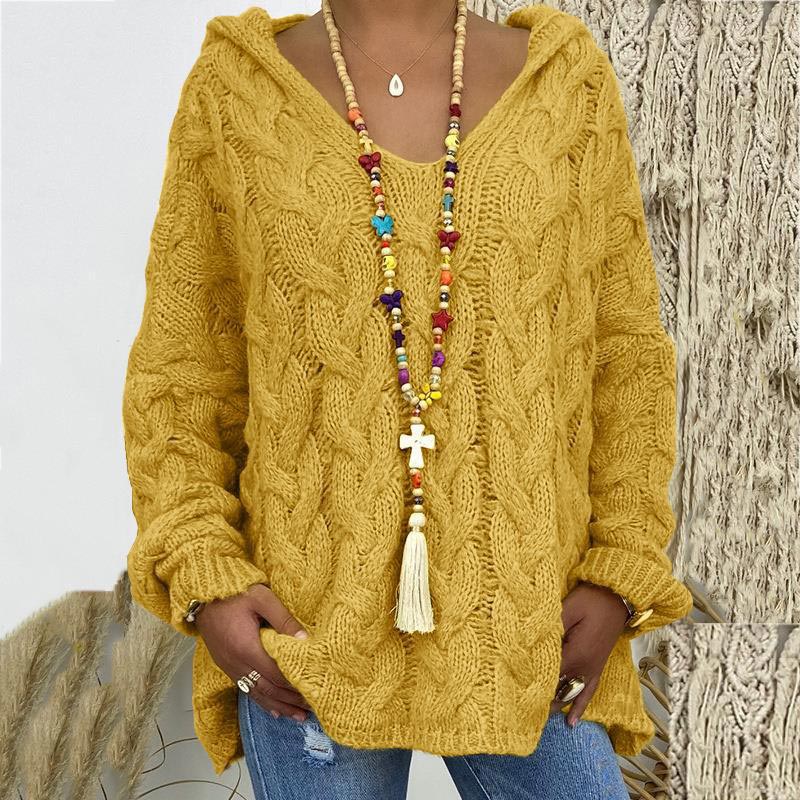 Pull en maille torsadée élégant et intemporel pour femme