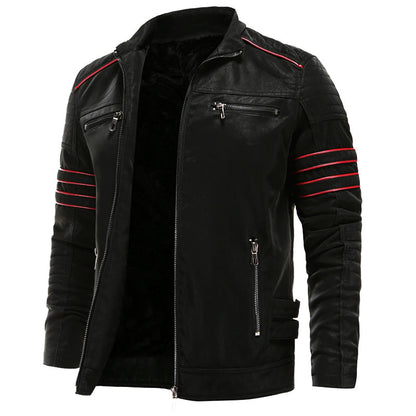 Élégante veste en cuir Titan noir