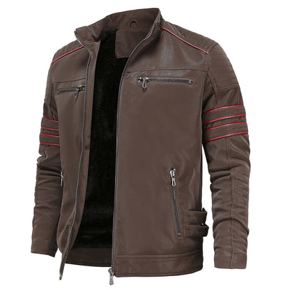 Élégante veste en cuir Titan noir