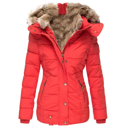 Veste élégante pour femme avec col en fourrure