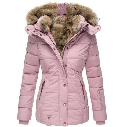 Veste élégante pour femme avec col en fourrure