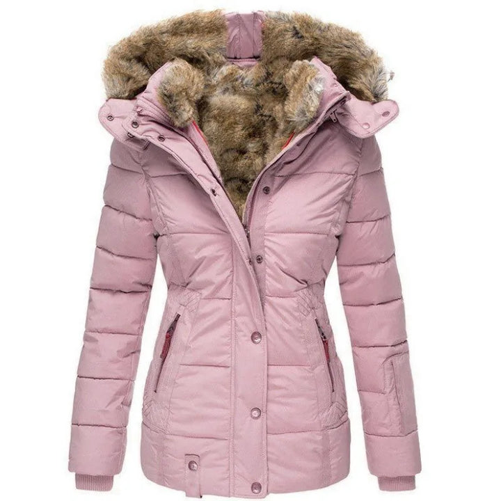 Veste élégante pour femme avec col en fourrure