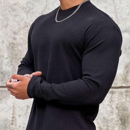 Grand pull en maille col rond homme