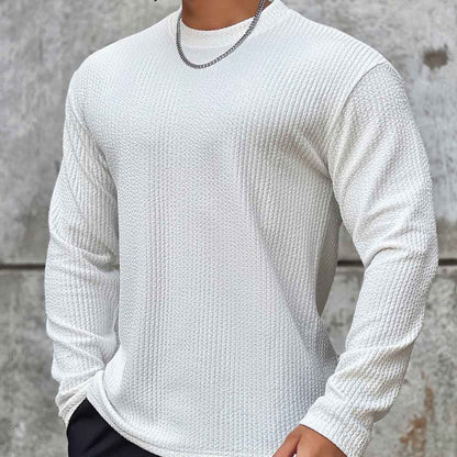Grand pull en maille col rond homme