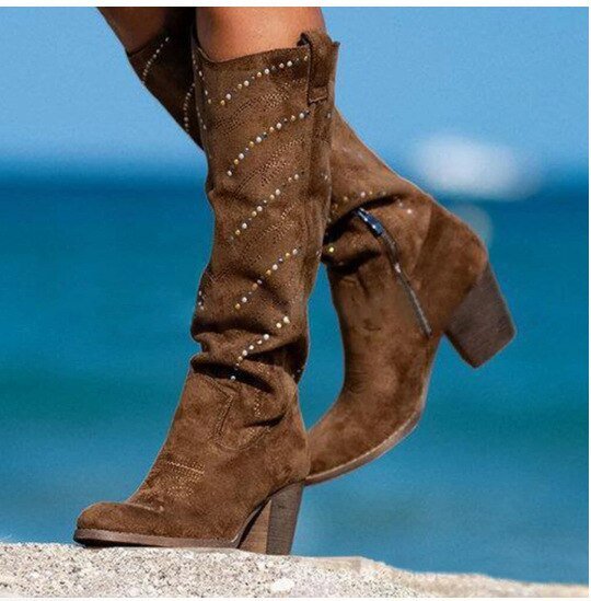 Elegante Damenstiefel Kniehoch Schick - IdealeKleiden