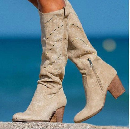 Bottes élégantes pour femmes, hauteur genou, chic