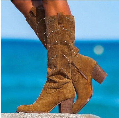 Bottes élégantes pour femmes, hauteur genou, chic