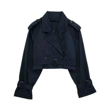 Trench-coat classique court pour femme