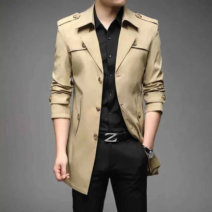 Manteau long homme classique déperlant