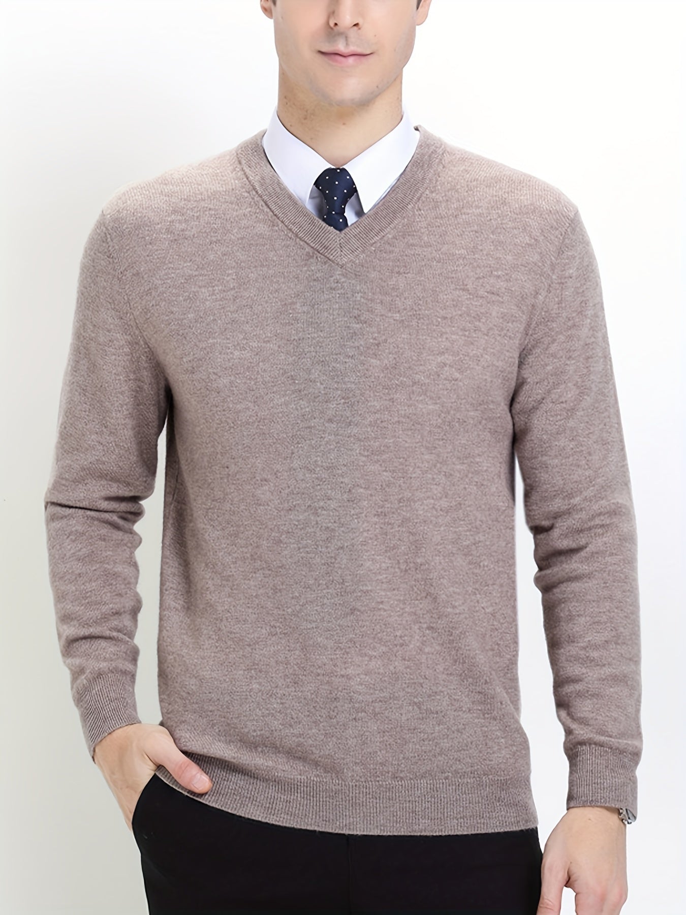 Robe en maille tendance à col rond