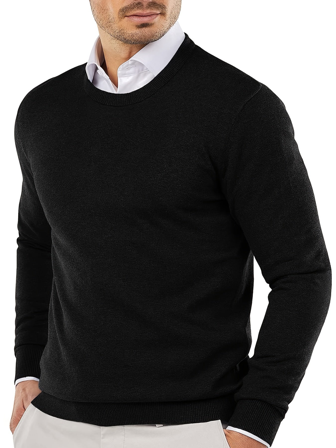 Robe en maille tendance à col rond